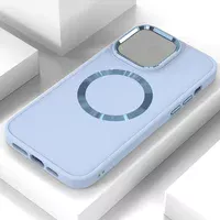 TPU чохол Bonbon Metal Style with MagSafe для Apple iPhone 13 (6.1") Блакитний / Mist Blue