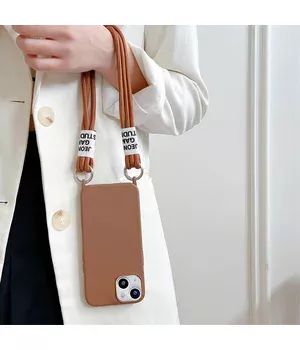 Чехол TPU two straps California для Apple iPhone 13 (6.1") Коричневый