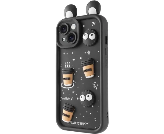 Чехол TPU Toys Case with Ears для Apple iPhone 13 (6.1") Black