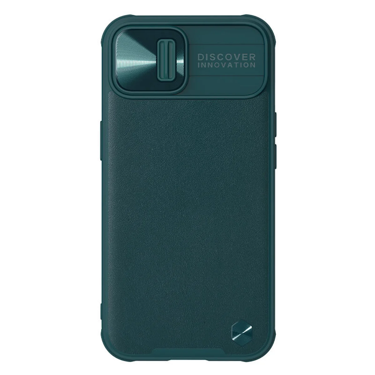 Кожаная накладка Nillkin Camshield Leather (шторка на камеру) для Apple iPhone 13 (6.1") Зеленый / Green