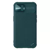 Кожаная накладка Nillkin Camshield Leather (шторка на камеру) для Apple iPhone 13 (6.1") Зеленый / Green