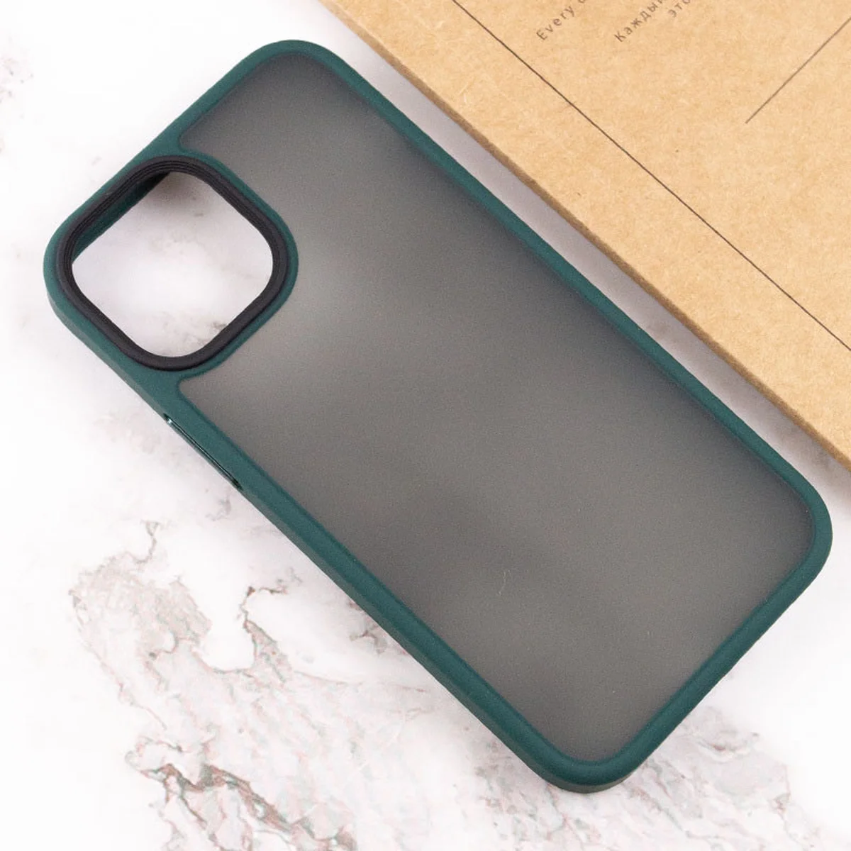 TPU+PC чехол Metal Buttons для Apple iPhone 13 (6.1") Зеленый