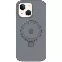 Чохол Silicone Case Full Protective with Ring для Apple iPhone 13 / 14 (6.1") Grey