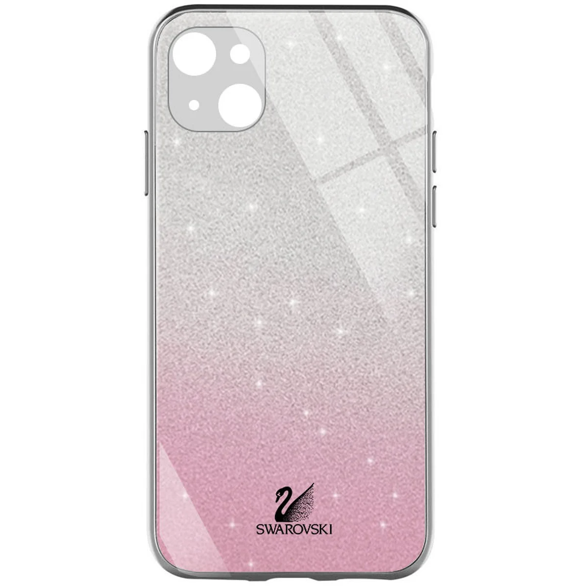 TPU+Glass чохол Swarovski для Apple iPhone 13 (6.1") Рожевий