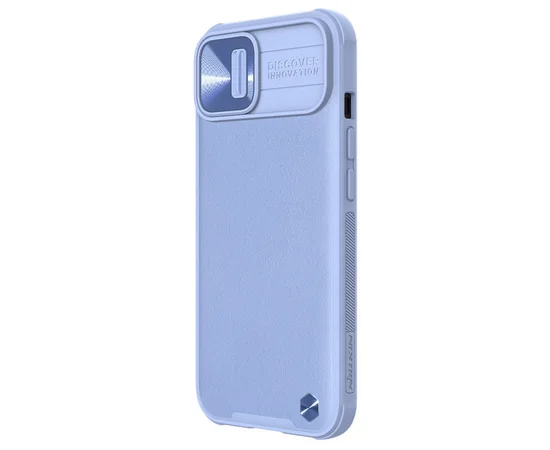 Шкіряна накладка Nillkin Camshield Leather (шторка на камеру) Apple iPhone 13 (6.1") Бузковий / Purple