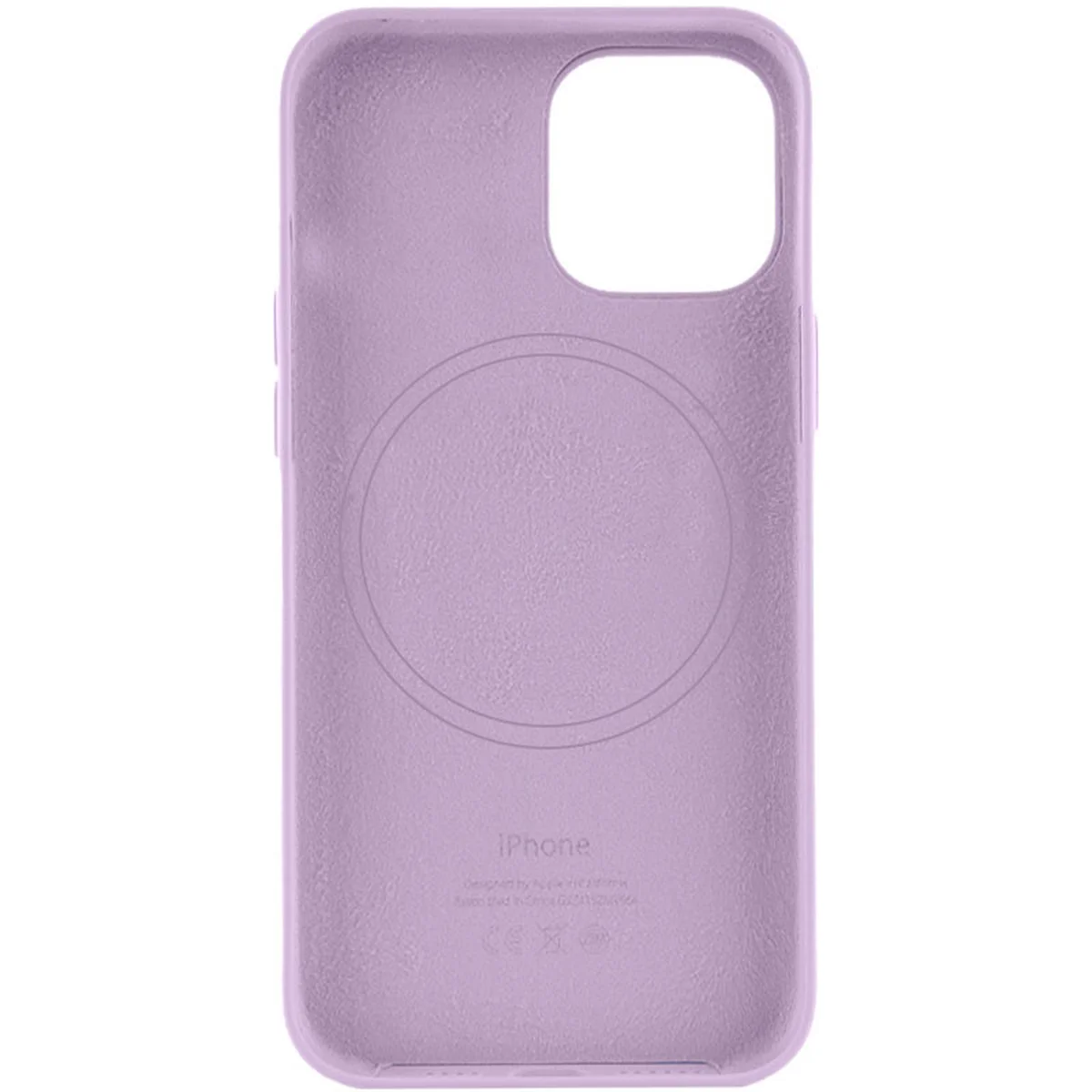 Кожаный чехол Leather Case (AA) with MagSafe для Apple iPhone 13 (6.1") Elegant purple