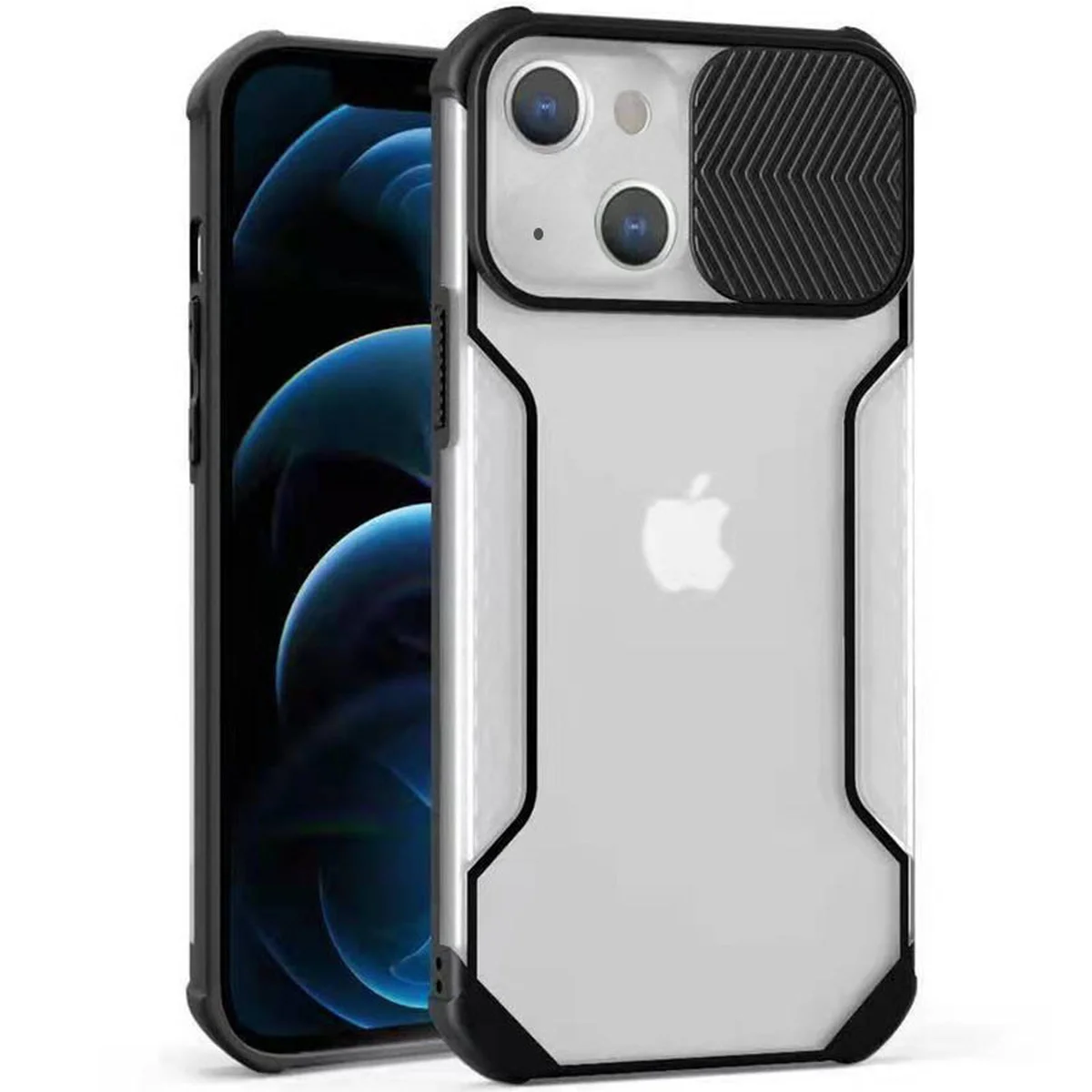 Чехол Camshield matte Ease TPU со шторкой для Apple iPhone 13 (6.1") Черный