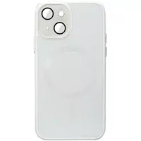 Чехол TPU+Glass Sapphire Midnight with MagSafe для Apple iPhone 13 (6.1") Белый / White