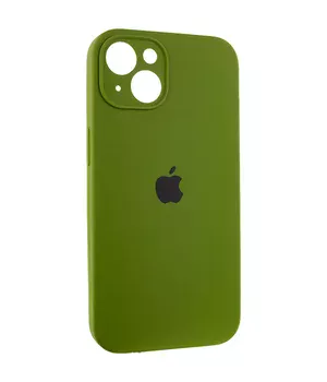 Чехол Silicone Case Full Camera Protective (AA) для Apple iPhone 13 (6.1") Зеленый / Dark Olive