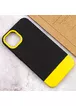 Чехол TPU+PC Bichromatic для Apple iPhone 13 (6.1") Black / Yellow