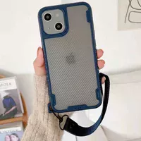 Чехол TPU+PC TRAVEL Carbon для Apple iPhone 13 (6.1") Синий