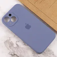 Чехол Silicone Case Full Camera Protective (AA) для Apple iPhone 13 (6.1") Серый / Lavender Gray