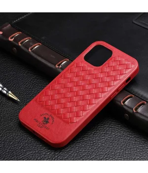 Кожаный чехол Polo Santa Barbara для Apple iPhone 13 (6.1") Red
