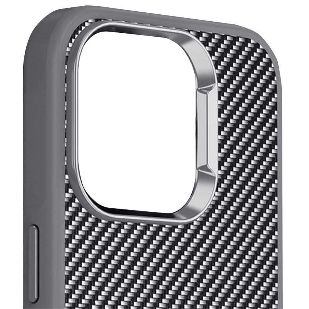 Чохол TPU+PC Carbon with MagSafe для Apple iPhone 13 (6.1") Grey