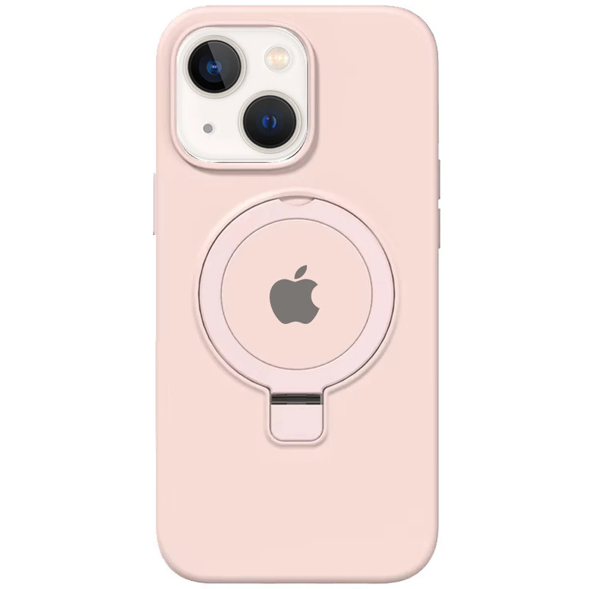 Чохол Silicone Case Full Protective with Ring для Apple iPhone 13 / 14 (6.1") Pink