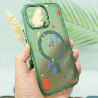 Чехол TPU+PC Flush with MagSafe для Apple iPhone 13 (6.1") Dark green