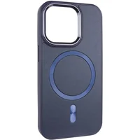 Кожаный чехол SnapCase with MagSafe для Apple iPhone 13 / 14 (6.1") Dark Blue