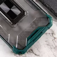 Удароміцний чохол Transformer CrystalRing для Apple iPhone 13 (6.1") Темно-зелений