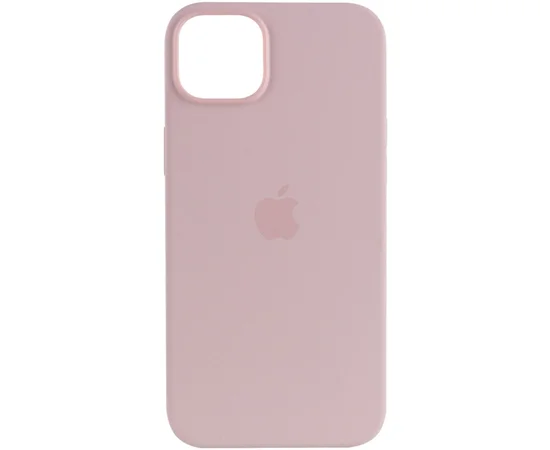 Чехол Silicone case (AAA) full with Magsafe для Apple iPhone 13 (6.1") Розовый / Chalk Pink