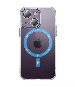 Чехол TPU+PC Colorful with MagSafe для Apple iPhone 13 (6.1") Blue
