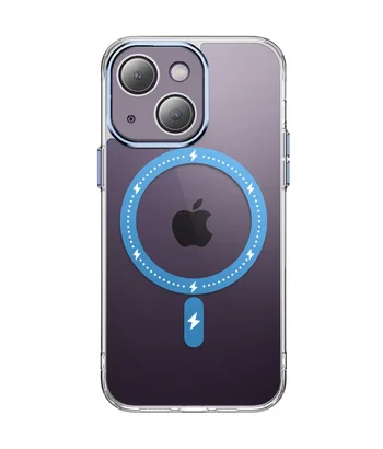Чехол TPU+PC Colorful with MagSafe для Apple iPhone 13 (6.1") Blue