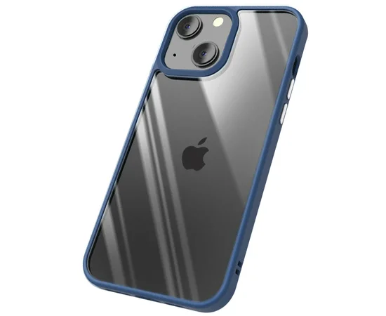 TPU+PC чехол Chrome Buttons для Apple iPhone 13 (6.1") Синий