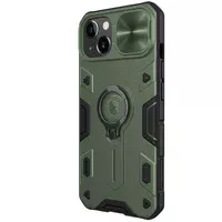 TPU+PC чохол Nillkin CamShield Armor no logo (шторка на камеру) для Apple iPhone 13 (6.1") Зелений