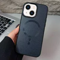 Чехол TPU+PC Carbon Mirage with MagSafe для Apple iPhone 13 / 14 (6.1") Black