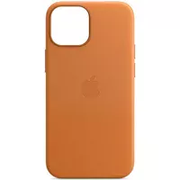 Шкіряний чохол Leather Case (AA Plus) with MagSafe для Apple iPhone 13 (6.1") Golden Brown