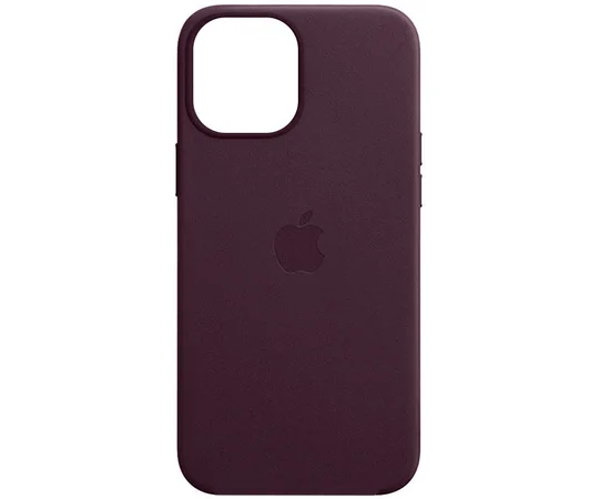 Шкіряний чохол Leather Case (AAA) with MagSafe для Apple iPhone 13 (6.1") Dark Cherry