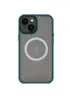 TPU+PC чехол Metal Buttons with MagSafe для Apple iPhone 13 (6.1") Зеленый