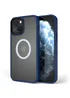 TPU+PC чехол Metal Buttons with MagSafe для Apple iPhone 13 (6.1") Синий
