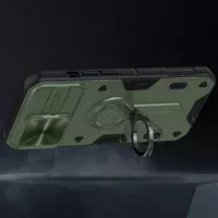 TPU+PC чехол Nillkin CamShield Armor no logo (шторка на камеру) для Apple iPhone 13 (6.1") Зеленый