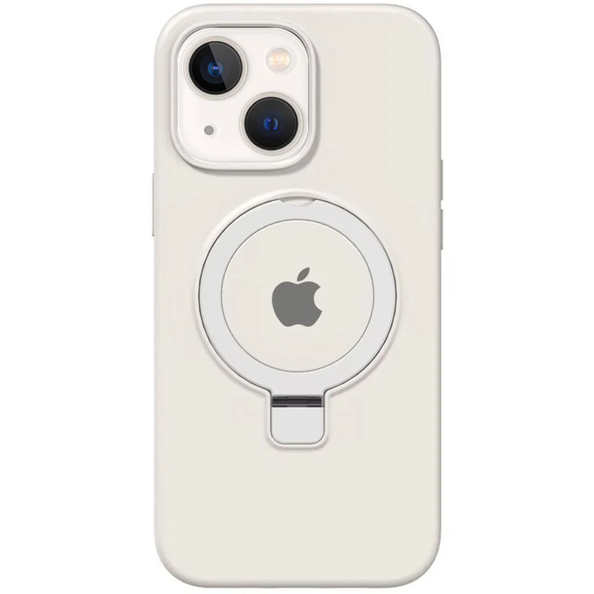 Чохол Silicone Case Full Protective with Ring для iPhone 13 / 14 (6.1") White