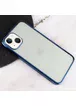 Прозорий силіконовий чохол глянсове окантування Full Camera для Apple iPhone 13 (6.1") Синій
