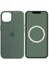 Чехол Silicone case (AAA) full with Magsafe and Animation для Apple iPhone 13 (6.1") Зеленый / Eucalyptus