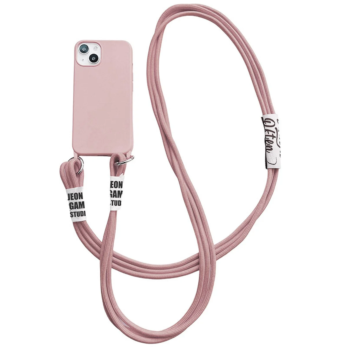 Чохол TPU two straps California для Apple iPhone 13 (6.1") Рожевий / Pink Sand
