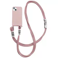 Чохол TPU two straps California для Apple iPhone 13 (6.1") Рожевий / Pink Sand