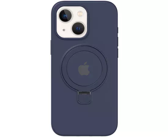 Чехол Silicone Case Full Protective with Ring для Apple iPhone 13 / 14 (6.1") Dark Blue