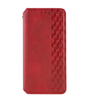 Шкіряний чохол-книжка GETMAN Cubic (PU) для Apple iPhone 13 (6.1") Червоний