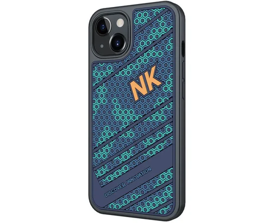 TPU+PC чехол Nillkin Striker для Apple iPhone 13 (6.1") Blue / Green