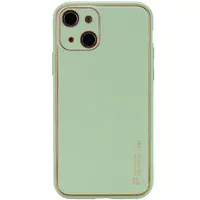 Кожаный чехол Xshield для Apple iPhone 13 (6.1") Зеленый / Pistachio