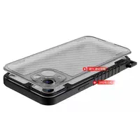 Чохол TPU+PC TRAVEL Carbon для Apple iPhone 13 (6.1") Чорний