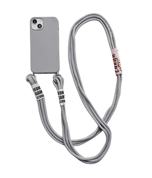 Чохол TPU two straps California для Apple iPhone 13 (6.1") Сірий / Stone