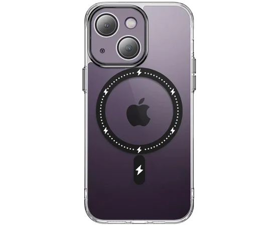 Чехол TPU+PC Colorful with MagSafe для Apple iPhone 13 (6.1") Black