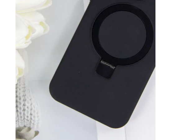 Чехол Silicone Case Full Protective NO LOGO with Ring для Apple iPhone 13 / 14 (6.1") Black