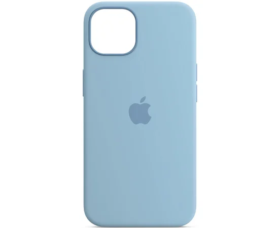 Чохол Silicone case (AAA) full with Magsafe and Animation для Apple iPhone 13 (6.1") Синій / Blue Fog
