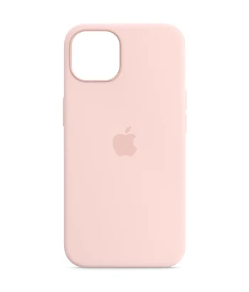 Чохол Silicone case (AAA) full with Magsafe and Animation для Apple iPhone 13 (6.1") Рожевий / Chalk Pink