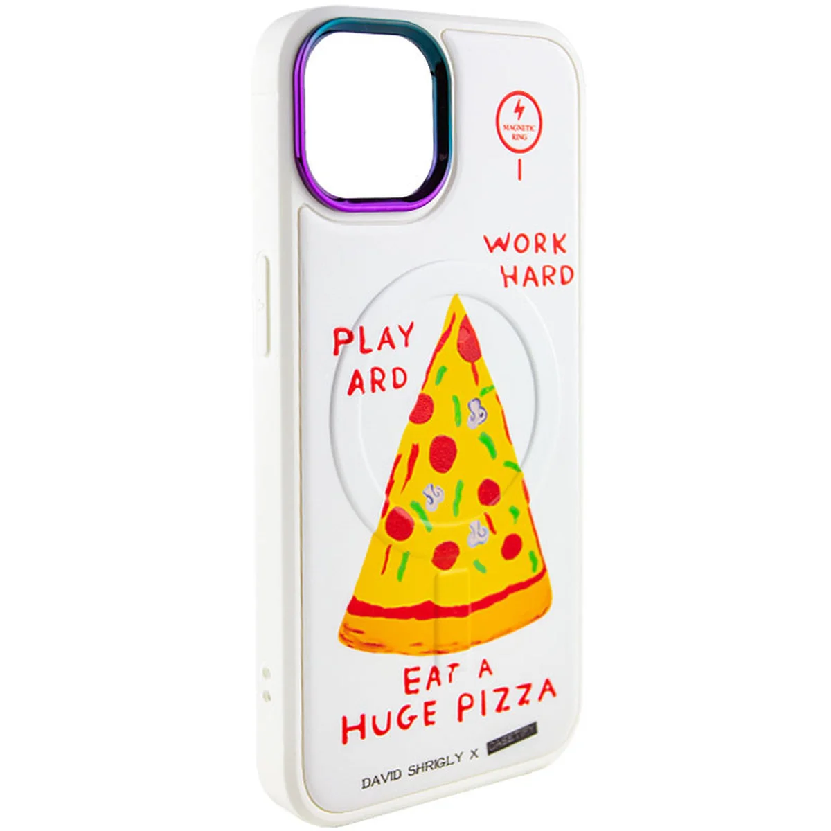 TPU+PC чехол Funny pictures with MagSafe для Apple iPhone 13 (6.1") Pizza