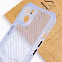 Чехол TPU Ease Carbon color series для Apple iPhone 13 (6.1") Синий / Прозрачный